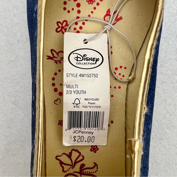 NWT Disney Snow White Sparkly Costume Shoes - Little Girls 2/3 Youth - Picture 8 of 8